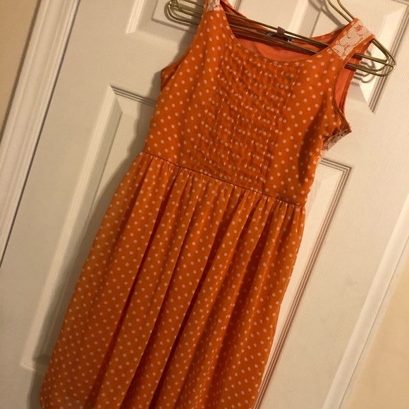 Speechless Other - Speechless orange polka dot dress